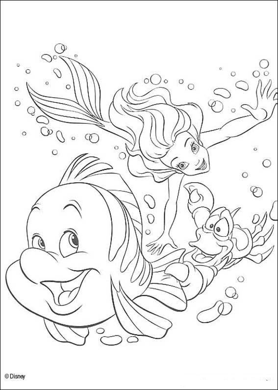 Plansa de colorat cu Mica Sirena 24 17